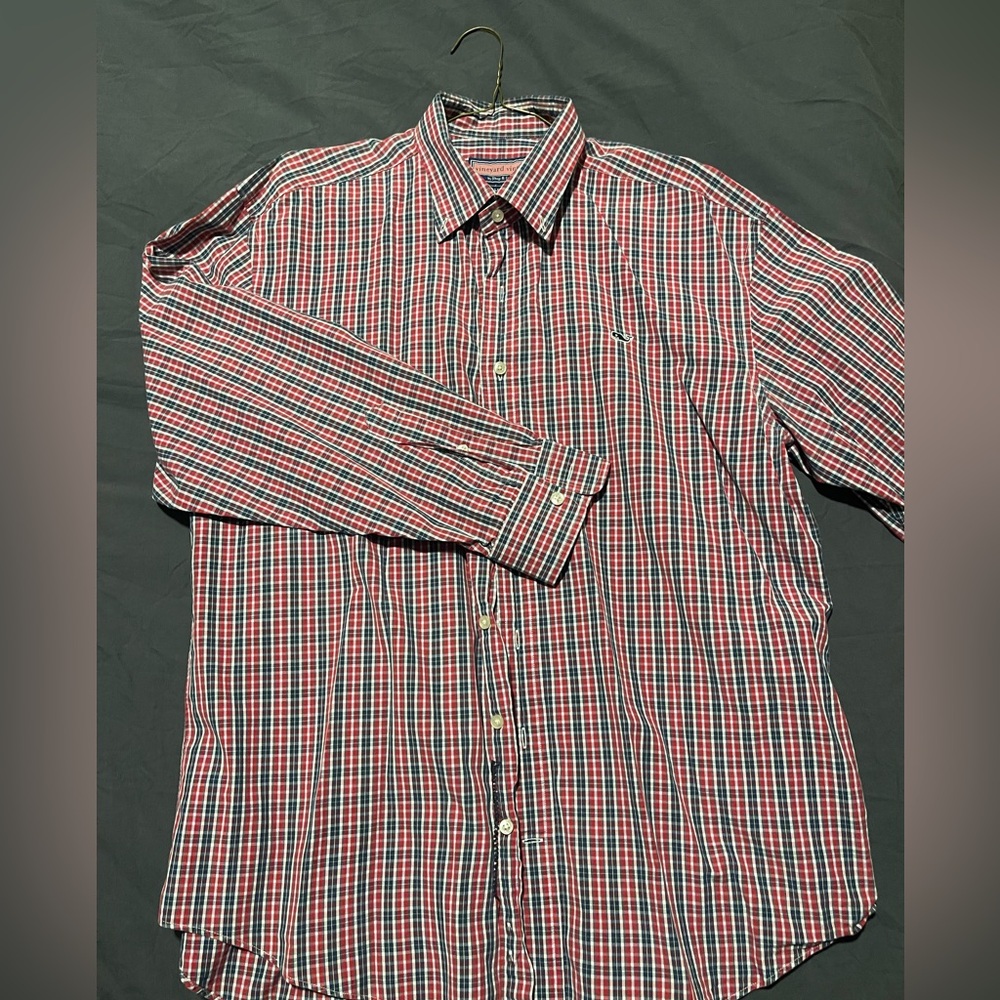 Men’s plaid dress shirt